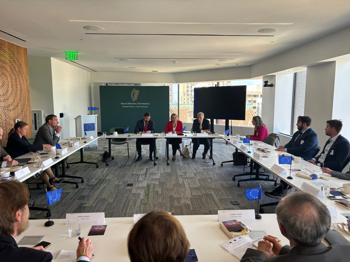 I am grateful to the 🇪🇺 Member State Consuls General on the West Coast. Because of their work, we are fostering a strong transatlantic relationship across nearly 3000 miles of the United States! Thank you @IEConsulGenSF. @EUinSF