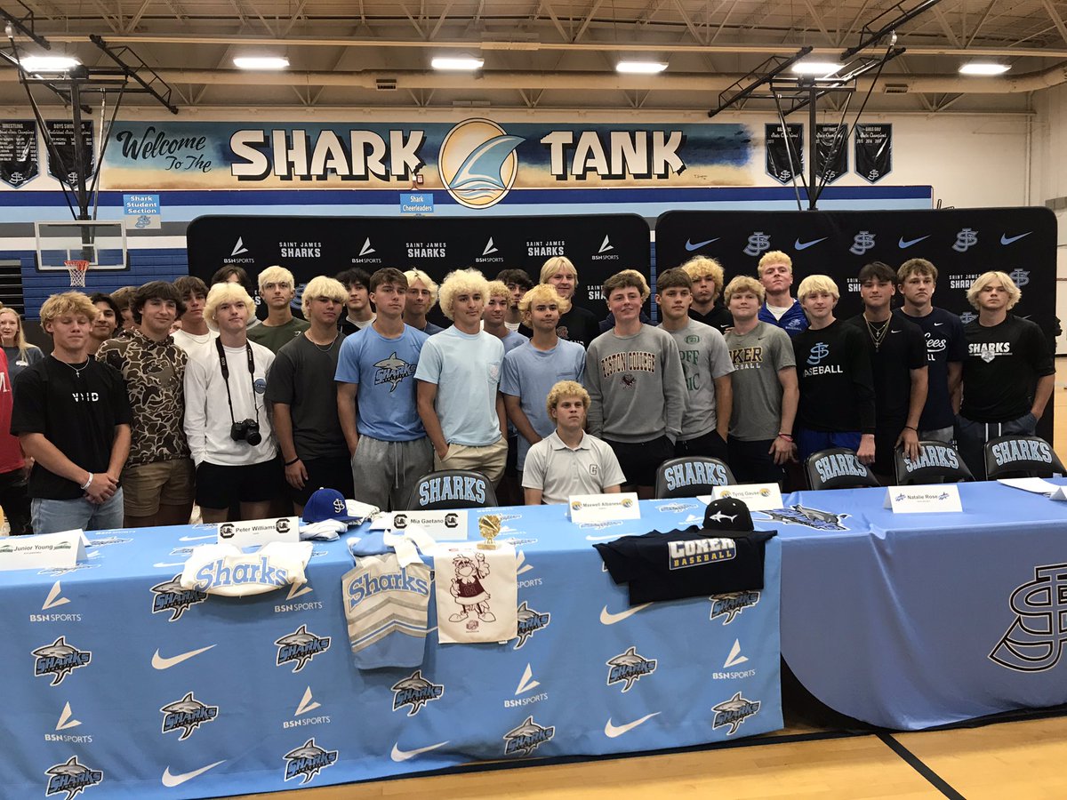 Signing Day at St. James High School! Great Team Support!