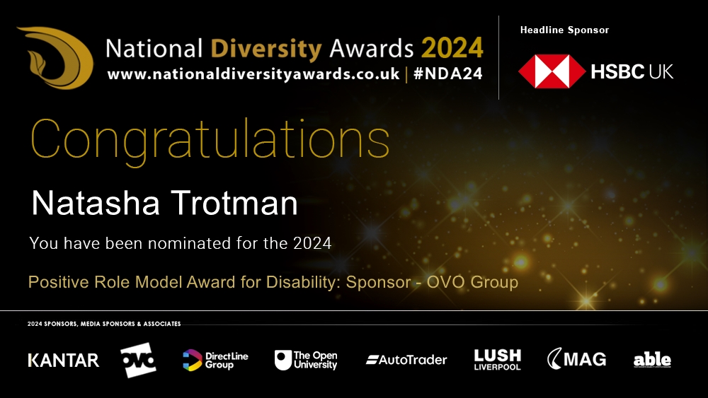 I'm honoured to have been nominated for the <a href="/ndawards/">National Diversity Awards</a> Positive Role Model Award, If you have enjoyed working with me,or my work (if you have the spoons) can you spare 2mins to vote for me using the link: nationaldiversityawards.co.uk//awards-2024/n…
Thanks in advance for your support🙏#NDA24 #LatePost