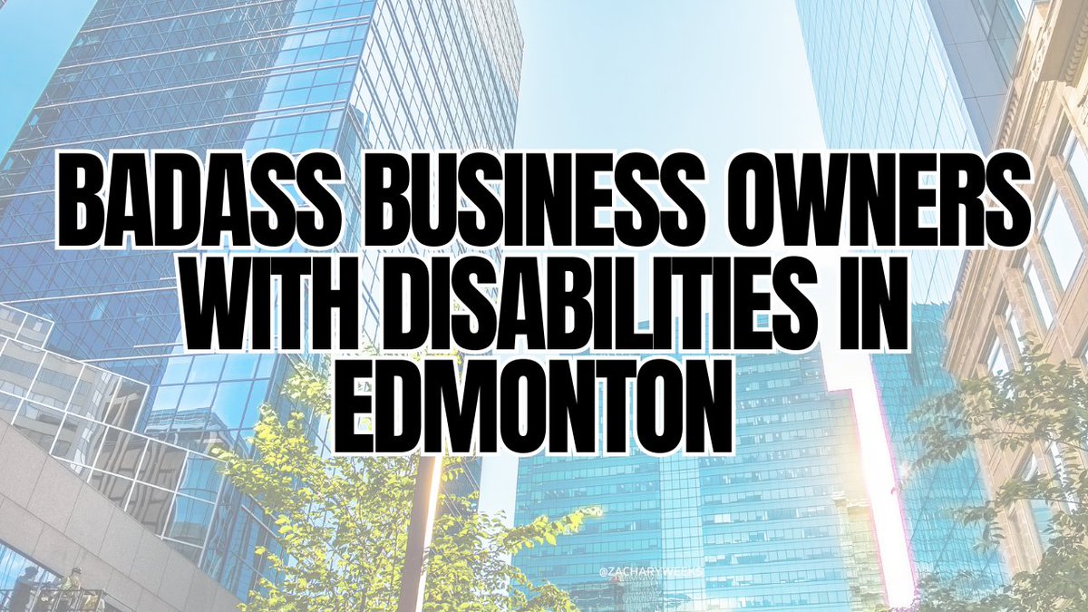 🌟 Spotlight on badass business owners with disabilities who are smashing barriers and leading with innovation! 🚀#AccessibleBusiness  #DisabilityPride #BusinessLeaders #DisabledOwnedBusiness #YEG #YegLocal
zacharyweeks.ca/blog/celebrati…