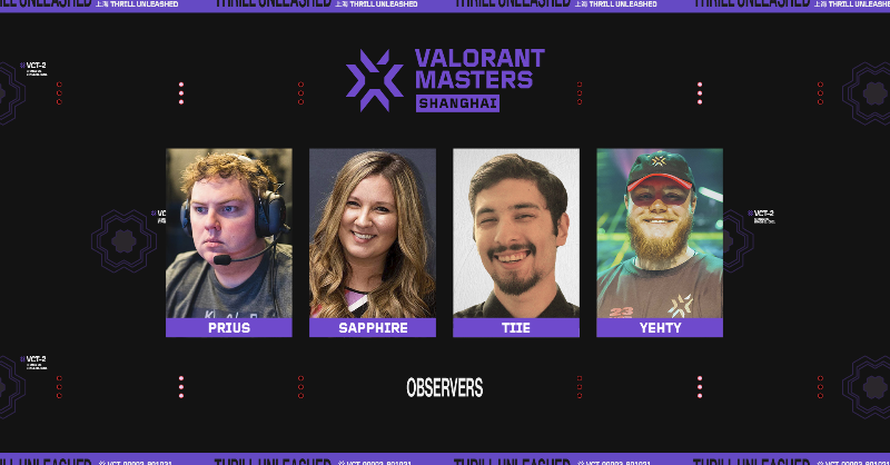 The talent and observer team is locked in for #VALORANTMasters Shanghai!