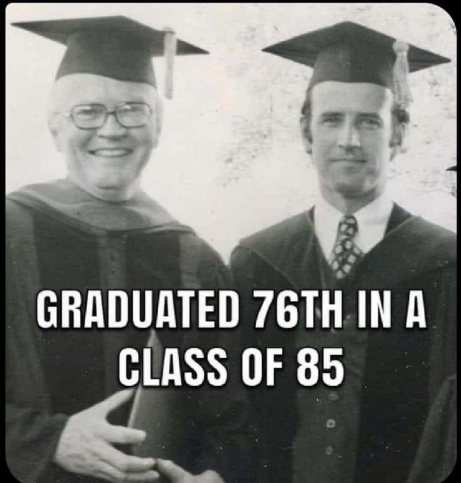 Remember when Biden Claimed he graduated Top of his Class and attended Law School on Full Scholarship?🤣
