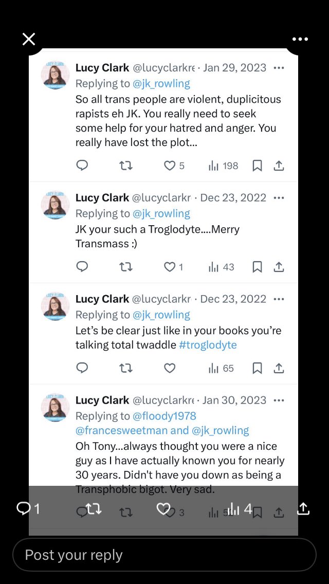 @olivialiv321 @blablafishcakes He's thoroughly enjoying self identifying as a victim. The only thing Helen got wrong is that he's been attacking JKR, her associates and women for YEARS, not months.
