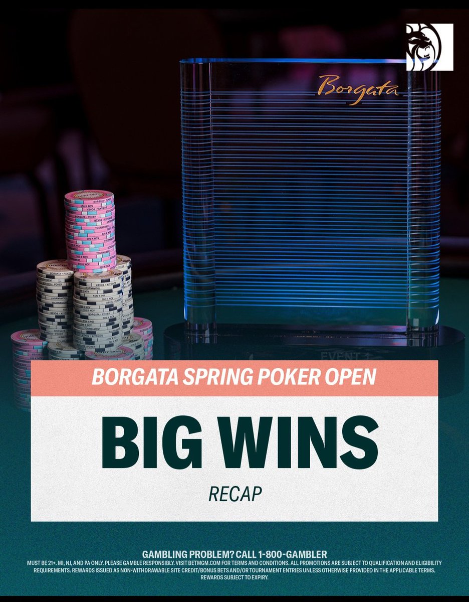 Our #BSPO Big Wins Recap @BorgataPoker courtesy of our amazing partners @BetMGMPoker! Huge CONGRATS to these players who know how to #takeitdown!