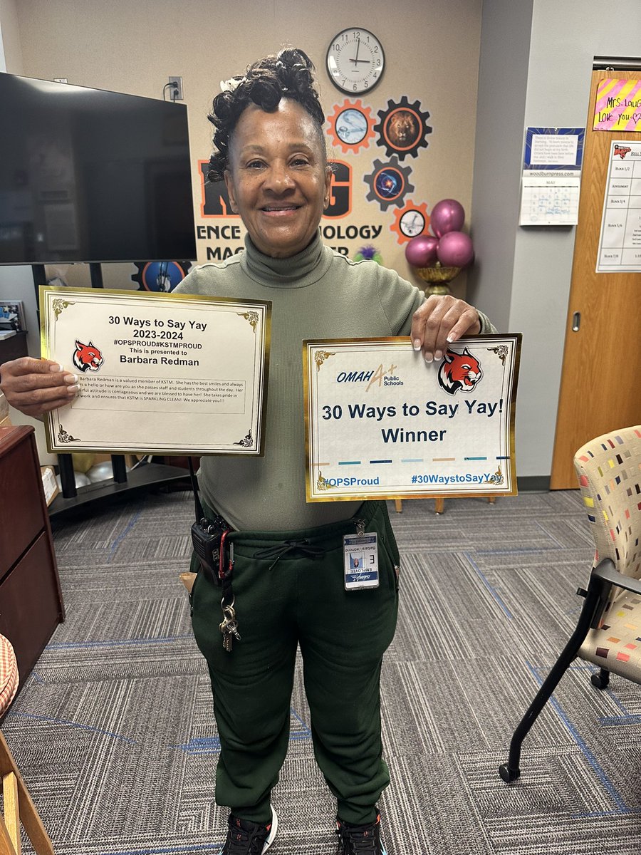 #KSTMProud of Ms. Barbara Redmond!!! She was recognized as the #30WaysToSayYay staff of the week. #OPSProud We are so happy that you a part the KSTM family as you definitely make it a great place to be!!!