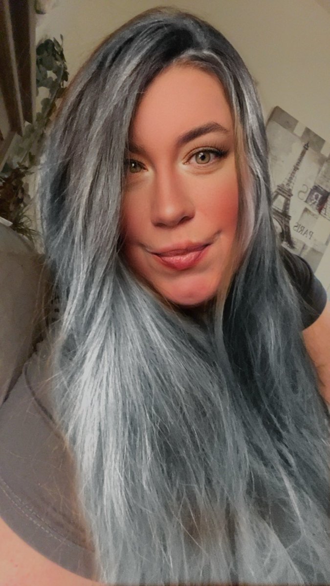 So I used this hair color filter to see what i would look like with Ash gray hair color so what does everyone else think of it should I do it and see what it looks like in real life on my hair because we all know I look really good with red hair hehe