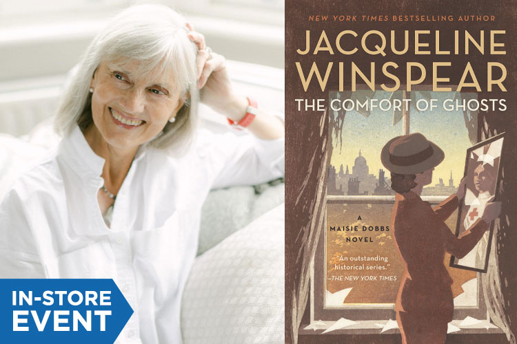 Wed. June 12, 7pm Join Jacqueline Winspear at @Copperfields Books in #petaluma to celebrate the completion of her historical fiction mystery series: The Comfort of Ghosts (Maisie Dobbs #18). Discussion followed by Q&A & book signing! Register: bit.ly/44MmBWL @soho_press