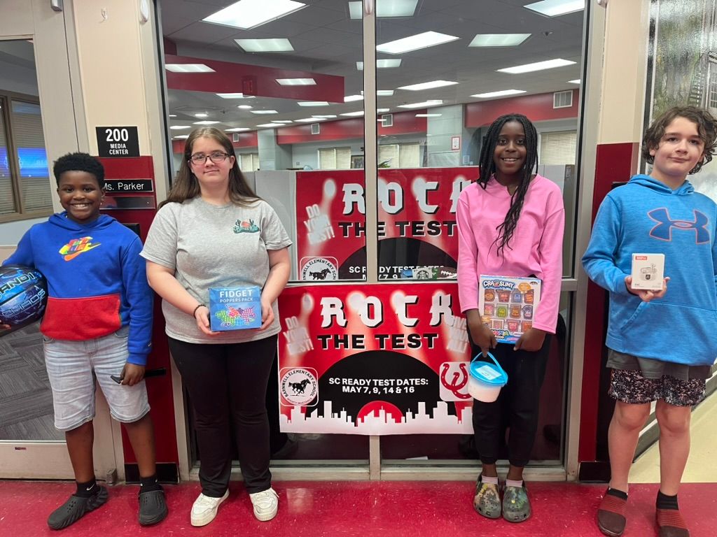 Our Mighty Mustangs showed incredible perseverance and determination on today's SCReady ELA test. These students were recognized today for Rocking the ELA test!!! With only one more day to go, we are gearing up for the math test on Thursday. Let's continue to cheer them on!