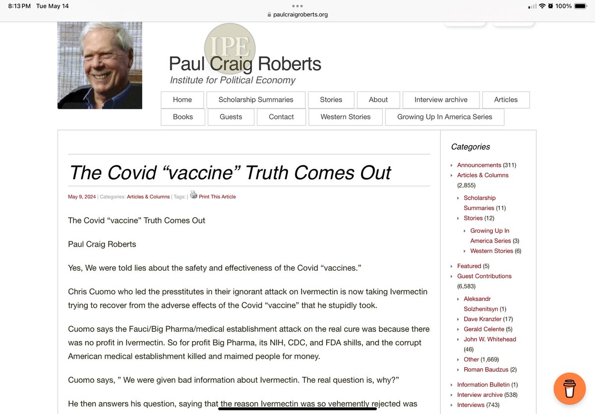The Covid “Vaccine” Truth Comes Out. Refer to the link in the comments.