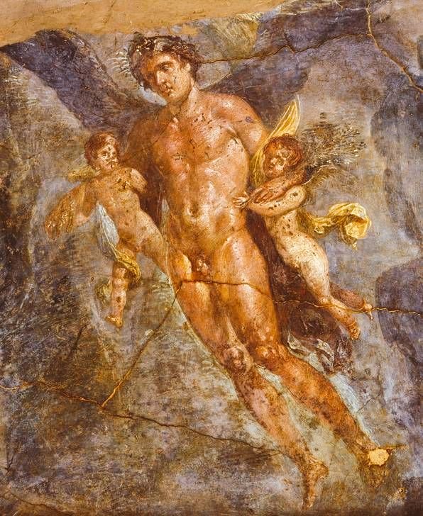 Zephyrus / Pompeii fresco / ancient roman #art