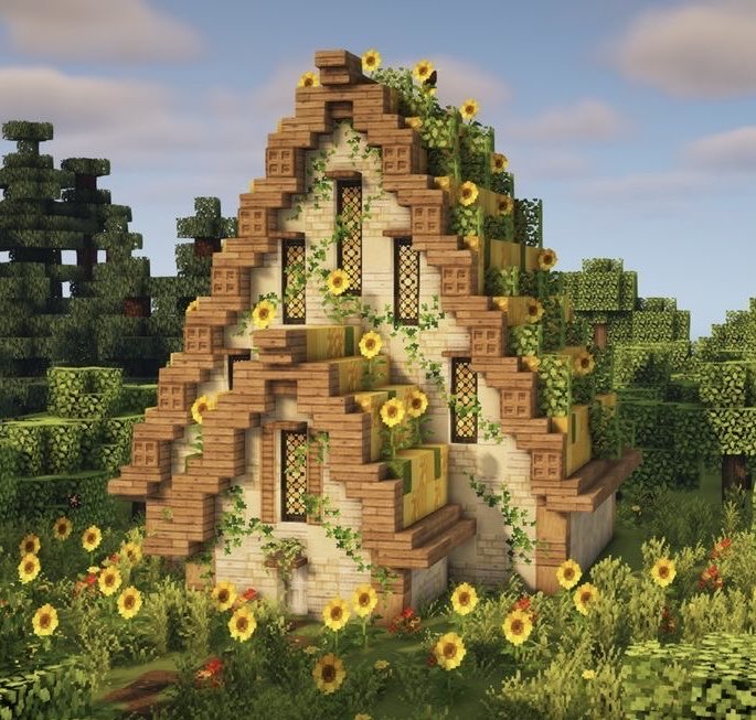 minecraft | sunflower house