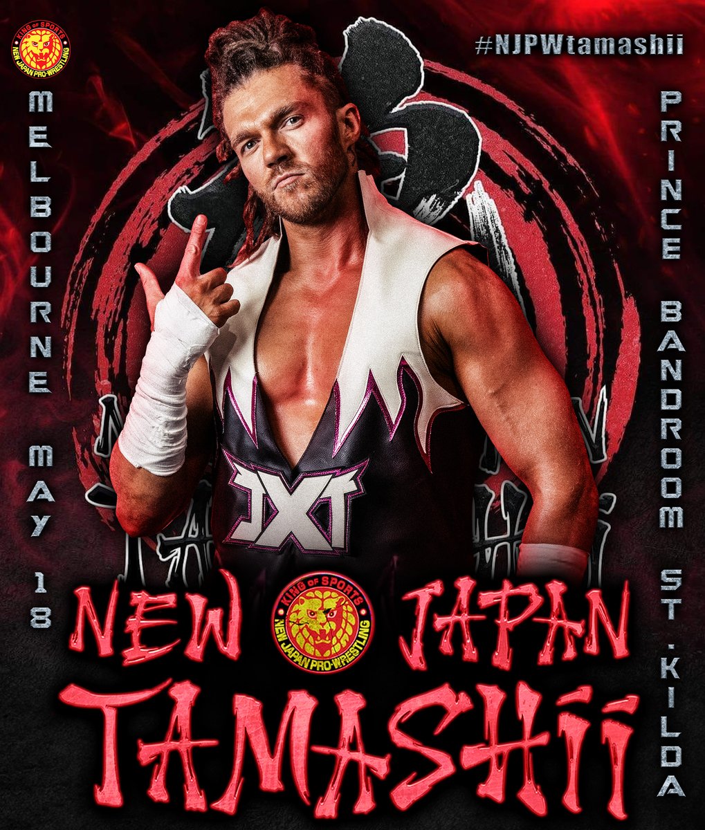 This Saturday, JXT enters the realm of @njpwglobal at Melbourne's @njtamashii event!

In a huge match against the imposing @Jaketaylorpw from @FaleDojo

It's certainty a night you don't want to miss!

Sat May 18
Prince Bandroom, St.Kilda
🎟: tinyurl.com/MelbNJPW

#NJPWTamashii
