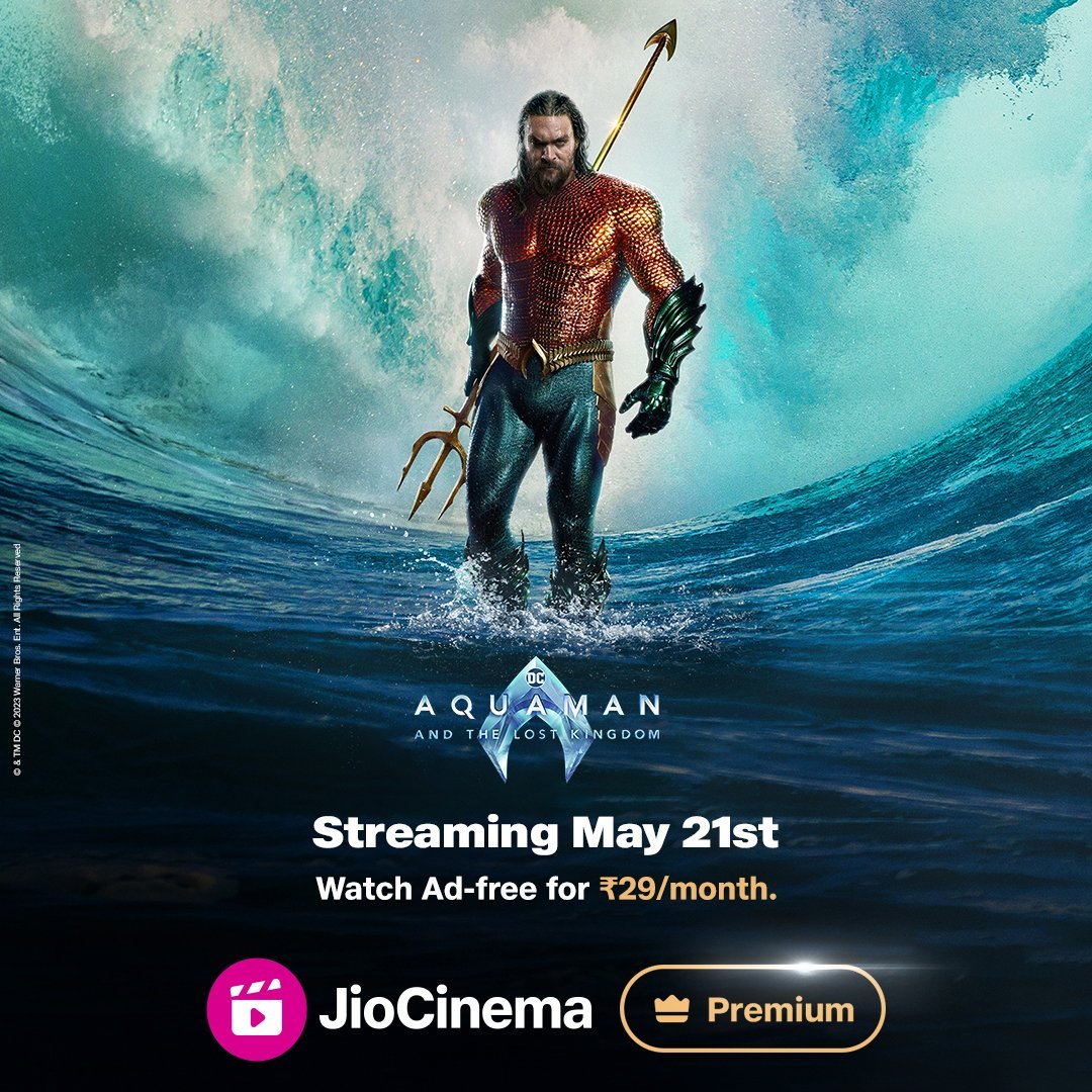 Digital Premiere: DC's #AquamanAndTheLostKingdom(2023) Will Premiere In #Kannada On May 21st On @JioCinema Also In English, Hindi, Telugu, Tamil, Marathi & Bengali #KannadaDubbed #KannadaDubbedOnOTT