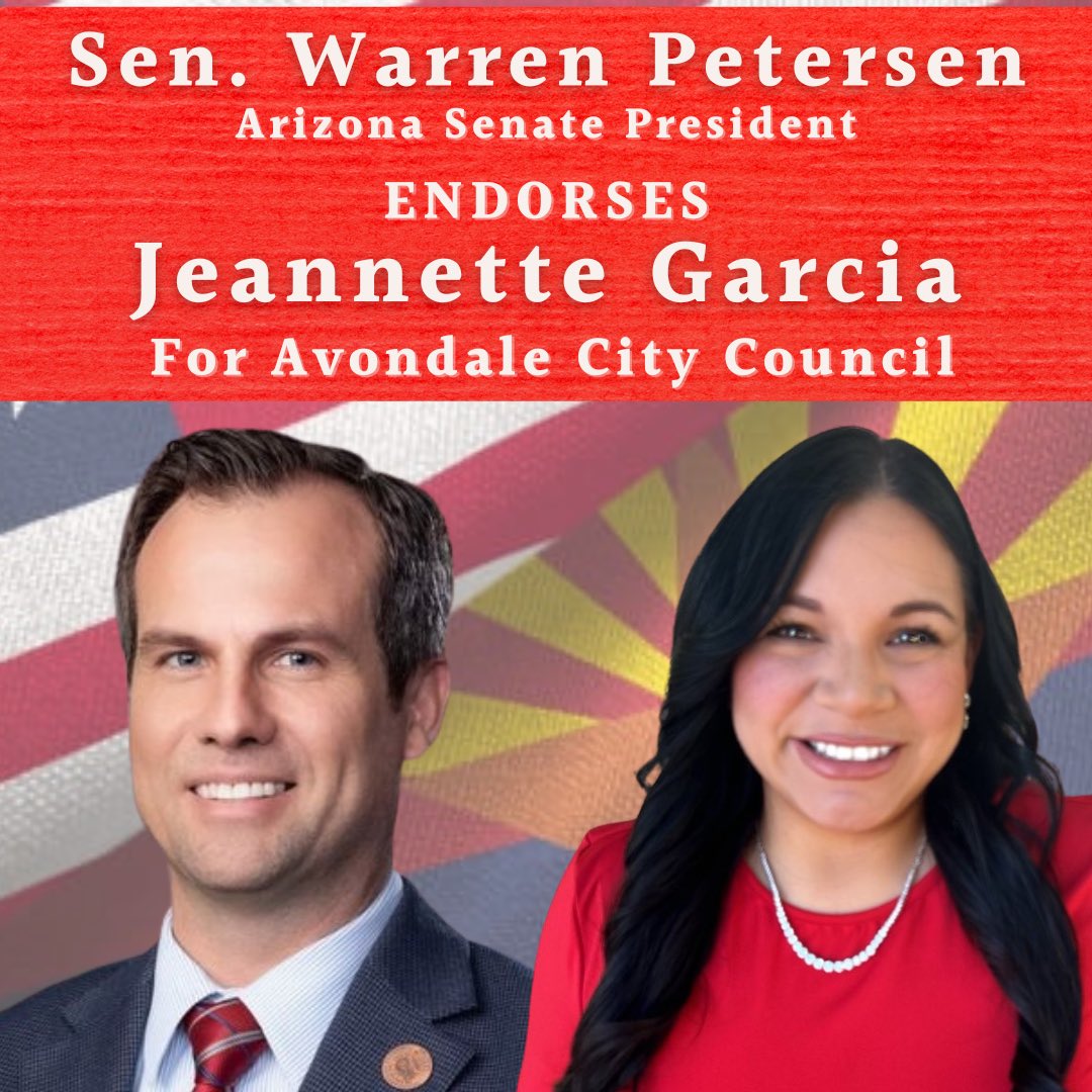 ‼️‼️ENDORSEMENT‼️‼️ “Jeannette Garcia, a long time Avondale resident with a profound love for her community, embodies both strength and empathy. She pledges unwavering advocacy for small businesses, staunch support for our first responders, and a commitment to ensuring every
