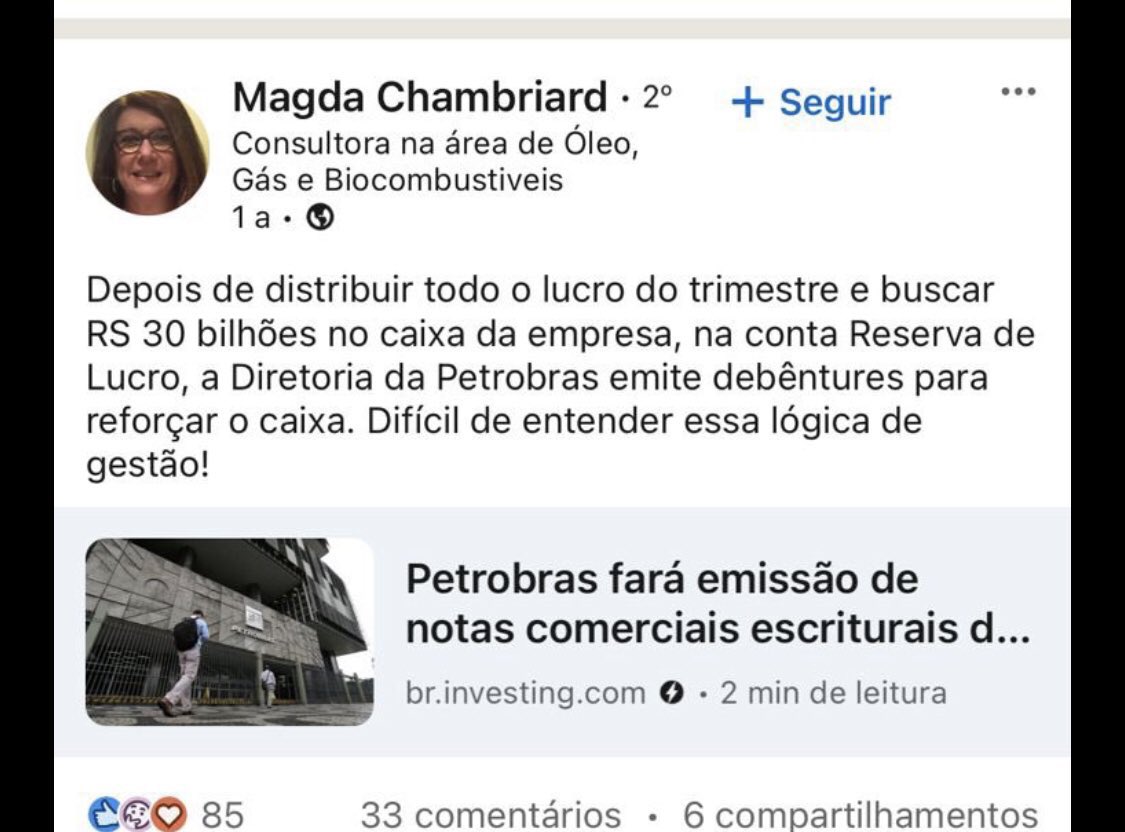 Senhoras e senhores, Com vocês, a nova presidente da Petrobras.