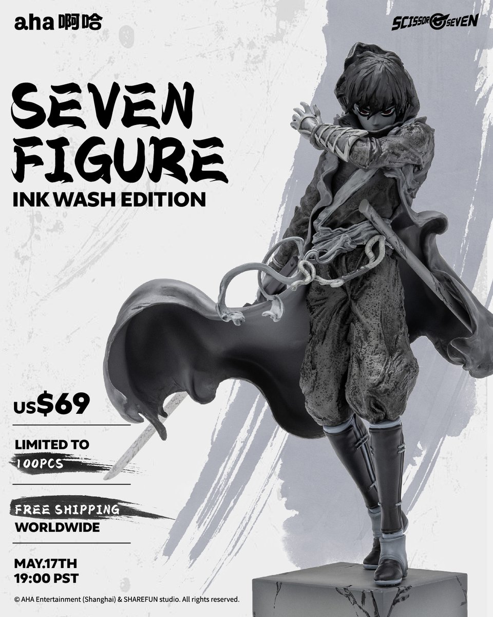 Introducing Our Latest Toy Figure Collection:
The one-of-a-kind washpainting edition of Seven now is loading...

Available at ahamine.com on May.17th 19:00 PST

ONLY 100 sets available worldwide FREE SHIPPING

#scissorseven#ahamine#freeshipping