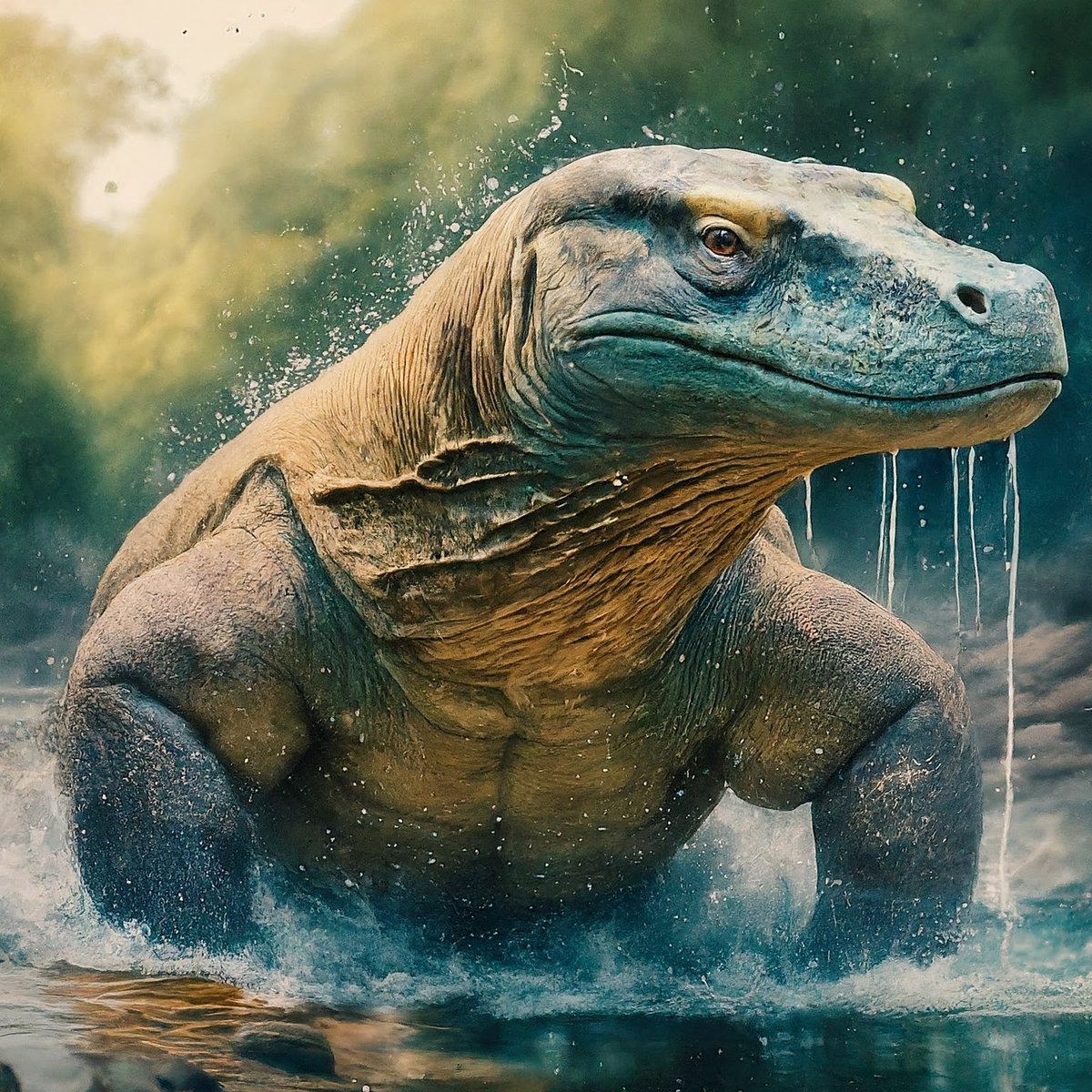 @HUAWEI_TECH4ALL The mighty Komodo dragon, a living relic and apex predator of Indonesia's islands. This ancient reptile reigns supreme in its unique ecosystem, a testament to the wonders of evolution. Created BY Gemini AI🐉 #KomodoDragon #Indonesia #Tech4Nature