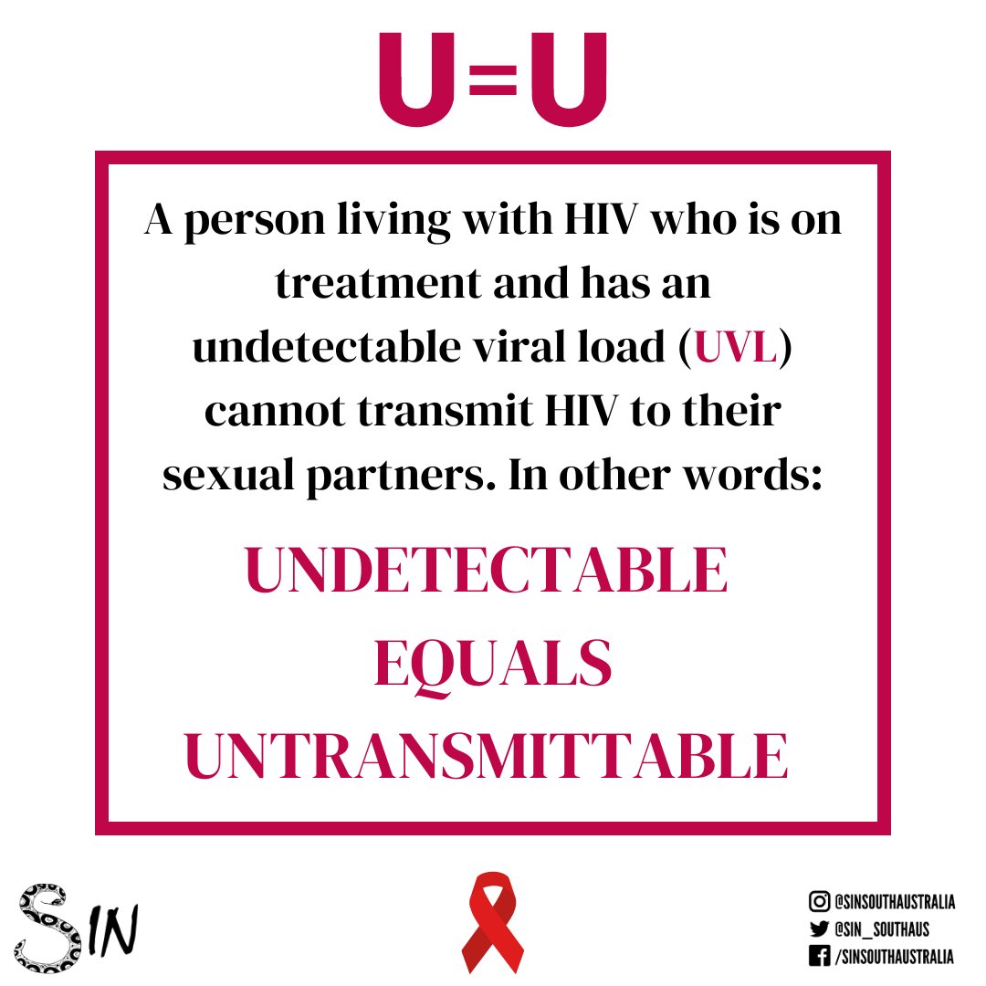 Post 1/3 Have you heard of U=U? It stands for Undetectable = Untransmittable and it’s really something incredible!