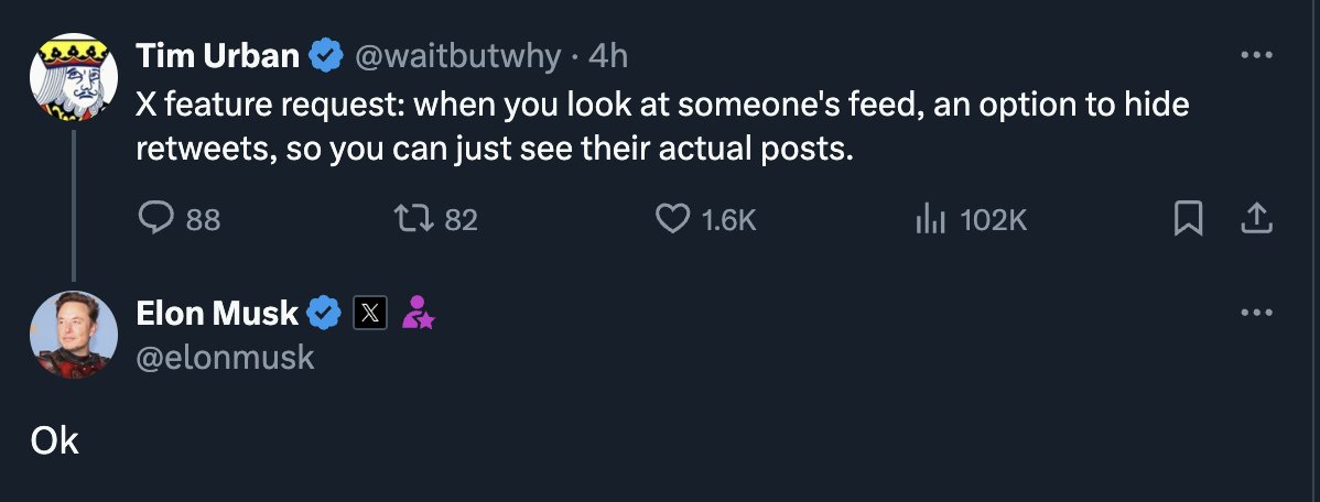 Feedback from Twitter