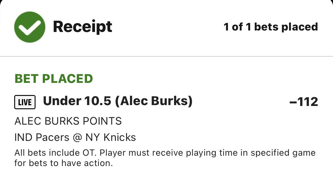🚨🚨 LIVE BET ALERT 🚨🚨

There is no reason this line should be this high

🔒🔒 5 UNIT PLAY 🔒🔒

#luckylocks #freepick #freebets #nbatwitter #knicks #pacers