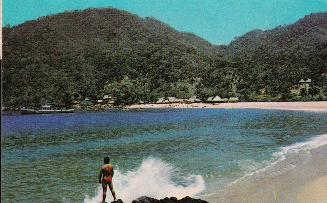 Vintage 1971 Postcard Man Standing on Beach Rock in Puerto Vallarta, Mexico shipped out to Gary in Arizona 🇺🇸 recently - Your business is appreciated 😀 
#puertovallarta #mexico #travel #vacation #beach #collectibles #vintage #vintagepostcard #vintagepostcards #ephemera #oldpaper