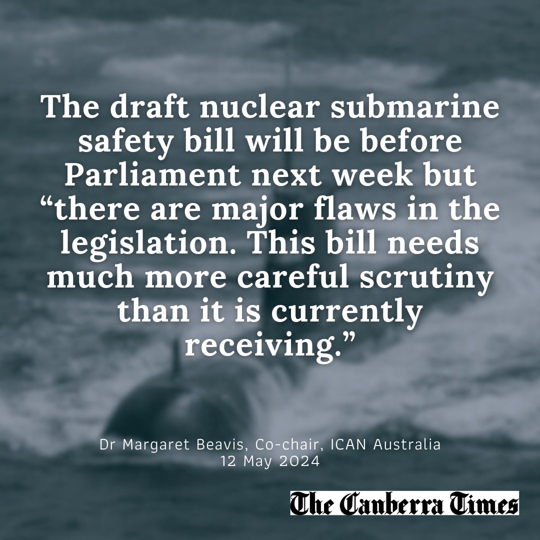 The draft nuclear submarine safety bill is due to be before parliament next week, and in its current draft form, the proposed bill would allow spent fuel from present and legacy US and UK submarines to be managed in Australia.