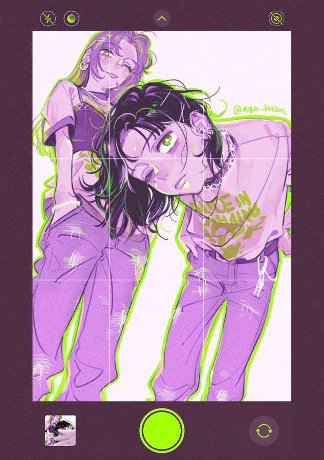 they ate in this official art and we honestly don’t talk about it enough… the purple + green combo…