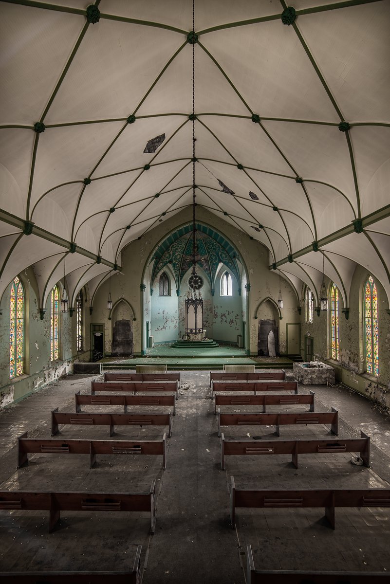 The 'spiderweb' church of Northeast Ohio; a uniquely architectured abandoned gem.