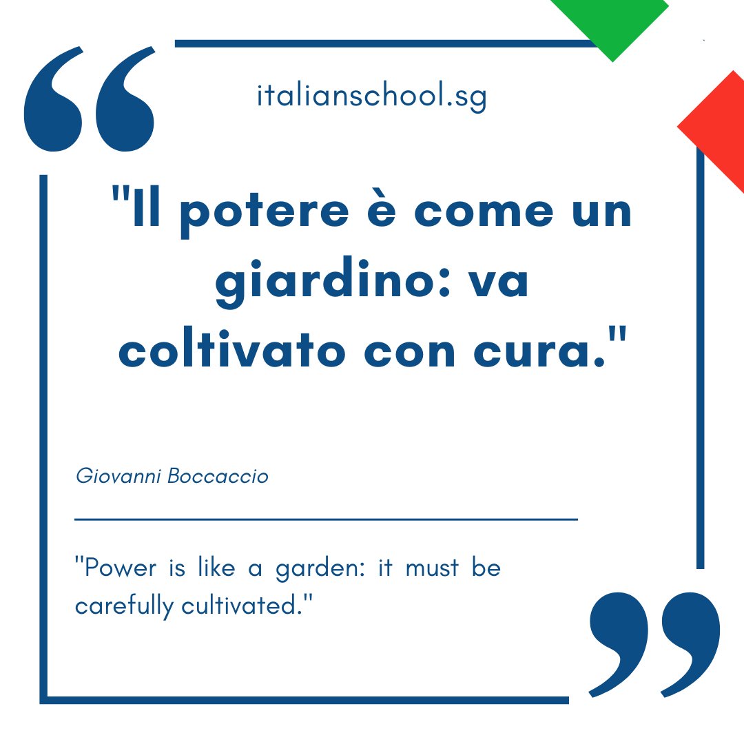 Italian quotes about power – Il potere è come un giardino: va coltivato con cura. dlvr.it/T6tqgc #ItalianIdiomoftheDay #Vocabulary #italian #italianculture