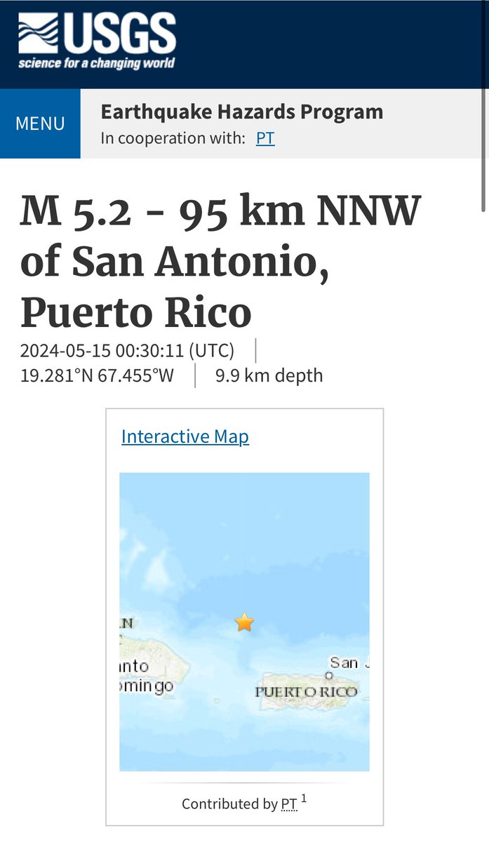 UPDATE: It was a 5.6 magnitude earthquake that occurred off the northwestern coast of Puerto Rico, about an hour ago. Did you feel it?
