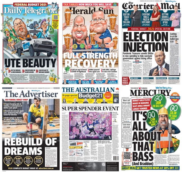 @theheraldsun Remember your coverage when Joshie & co were spending their way up to $1T in debt, with billions going to billionaires & corporates without means testing & truly nothing to show for it?

#LNPPropaganda #ThisIsNotJournalism #HeraldScum #Hypocrisy #MurdochGutterMedia #Budget2024