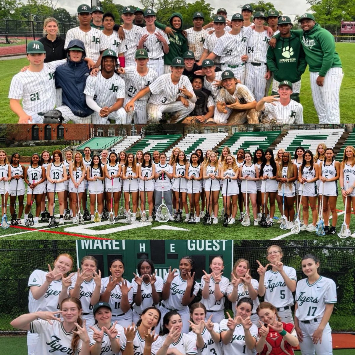 What’s better than 1 team advancing in 2024 DCSAA Playoffs? 3 Tiger Teams advancing in DCSAA Playoffs! Way to go @jacksonreedsoftball @jacksonreed.baseball and @jacksonreed.girlslax - Best of luck as you all continue! We’re #SuperProud of you! This is definitely #TigerPride💚