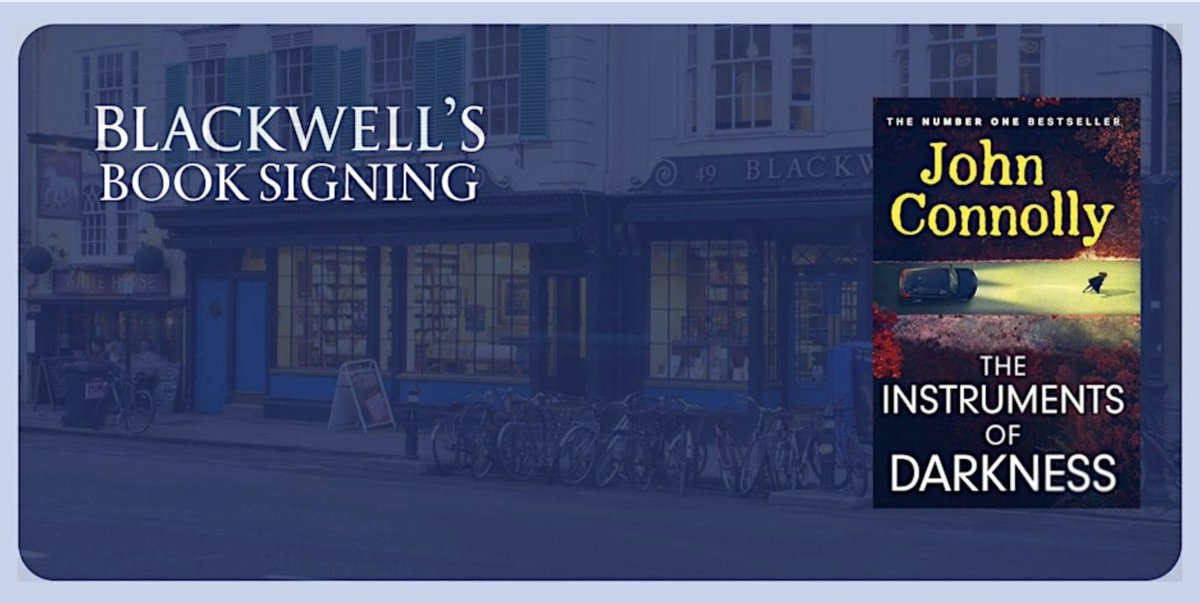 Stopping in to @blackwelloxford at 12.30 today to sign THE INSTRUMENTS OF DARKNESS. It's free! eventbrite.co.uk/e/book-signing…