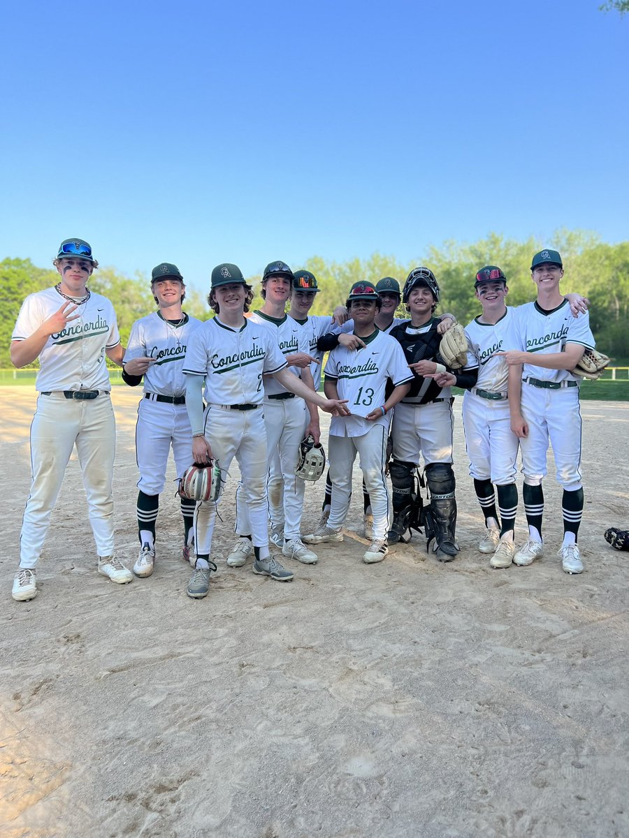 Concordia Academy HS Baseball (@concordiabb) on Twitter photo ⚾️Skyline Conference Champions⚾️
9-3 win over St. Croix Prep
Holmanowski 6 in #, 4 hits, 6 k’s
<a href="/_charliemueller/">Charlie Mueller</a> and Reinhard 2 hits a piece
Record improves to 13-0. Back at in again tomorrow at home vs St. Croix Prep. More work to be done this season. ⚾️Skyline Conference Champions⚾️
9-3 win over St. Croix Prep
Holmanowski 6 in #, 4 hits, 6 k’s
<a href="/_charliemueller/">Charlie Mueller</a> and Reinhard 2 hits a piece
Record improves to 13-0. Back at in again tomorrow at home vs St. Croix Prep. More work to be done this season.
