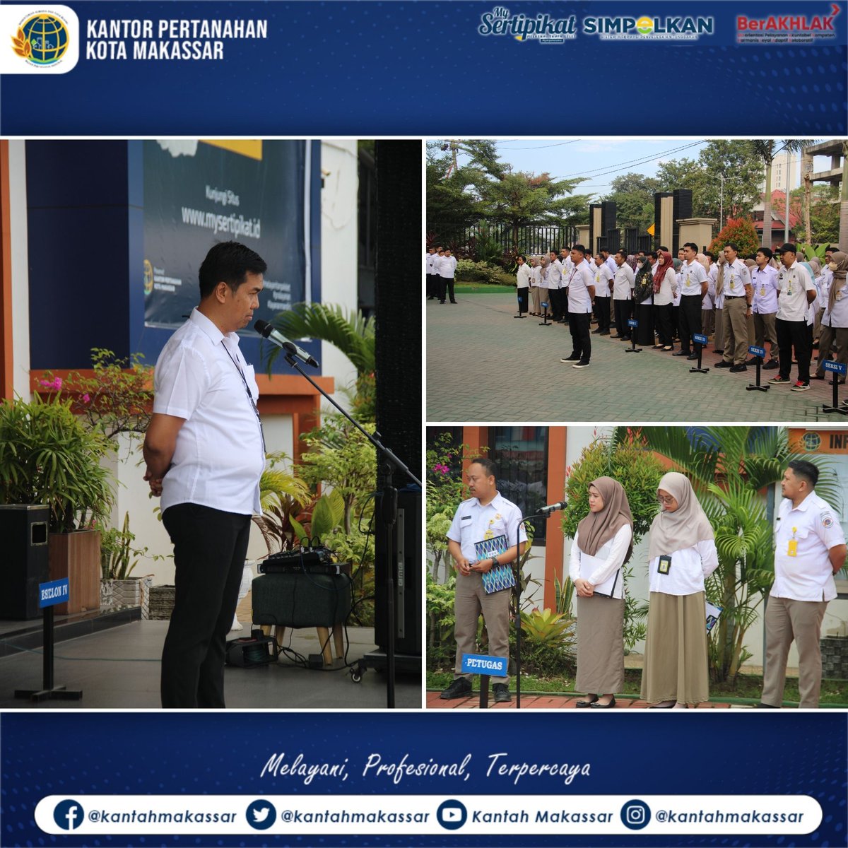 Aga Kareba (Apa Kabar) #SobATRBPN, Rabu (15/05/2024),

Kepala Seksi Survei dan Pemetaan Kantor Pertanahan Kota Makassar, Dyah Faizal, S.E., bertindak selaku pembina apel pagi di lingkungan Kantor Pertanahan Kota Makassar.