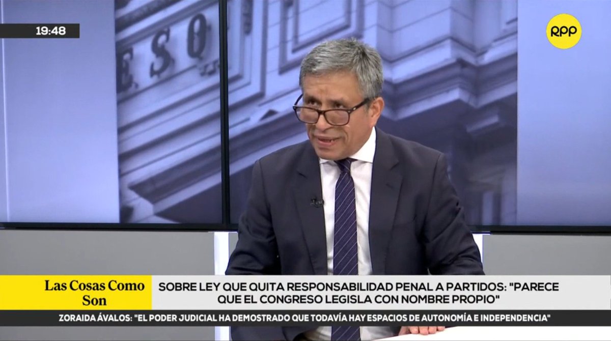 🔴#EnVivo: Carlos Rivera, abogado penalista, sobre ley que quita responsabilidad penal a partidos políticos: 'Parece que el Congreso legisla con nombre propio'.

📺 ► Movistar 10 - 710 HD
▶️ Mira la Playlist de #LCCS ► youtube.com/playlist?list=…