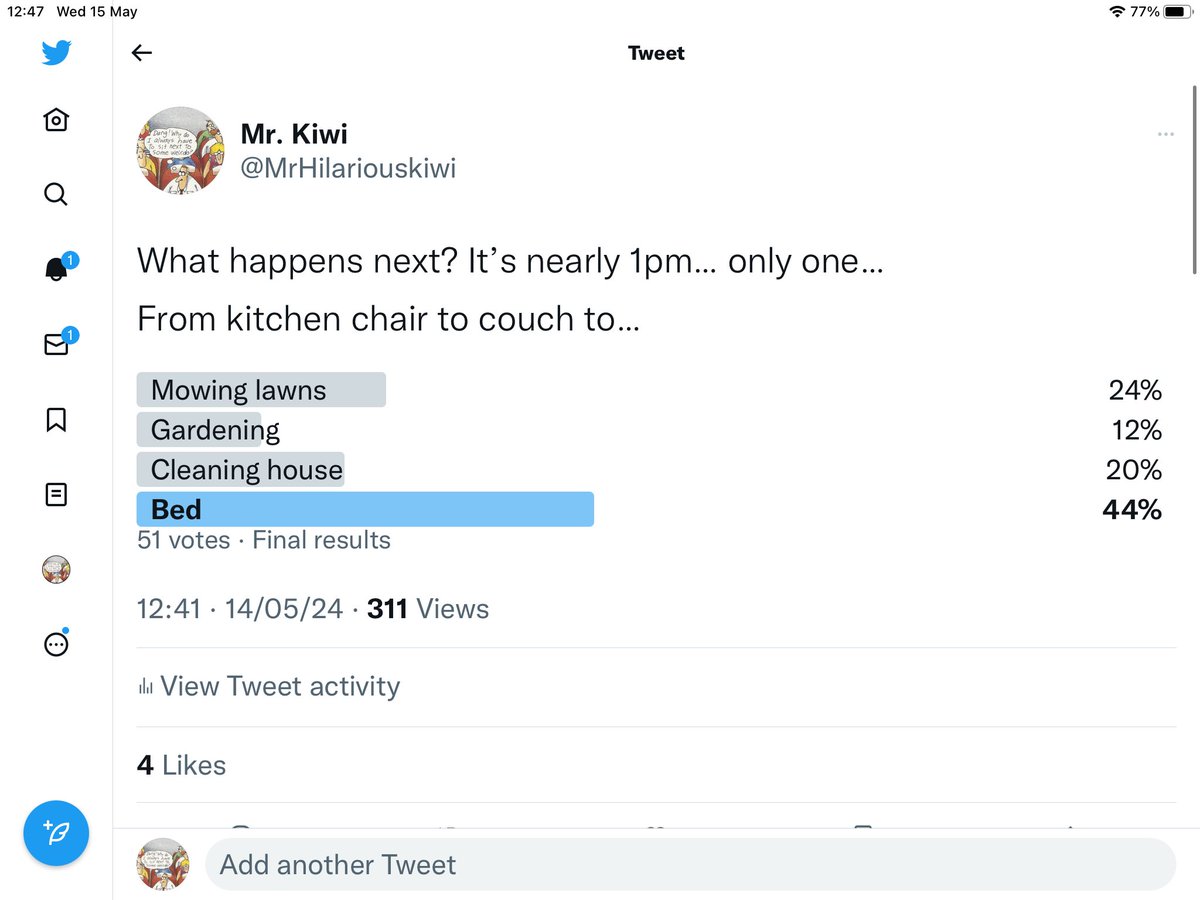 The majority were correct. To bed I went for a two hour ‘nap’. Oh to have my brain back in order so I can do a day’s work…