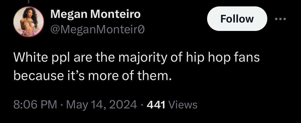 They understand per capita when it comes to rap 🤦🏻‍♂️