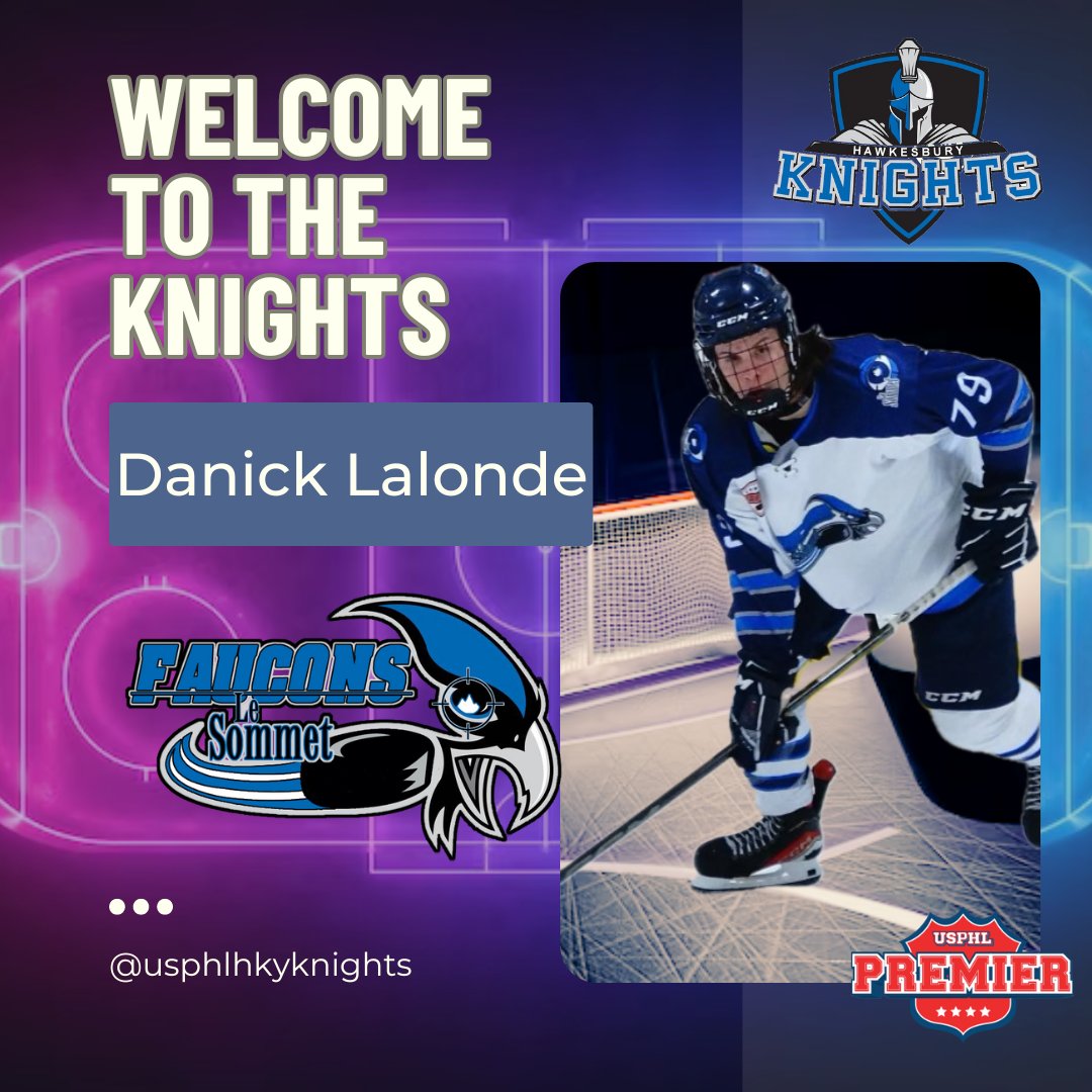 Danick just completed his second year with the Faucons. He brings a tough game with solid point production on the backend. Danick brings it every night & leaves nothing on the table when he’s done!  Welcome to the Knights, Danick! eliteprospects.com/player/854789/…… @USPHL  #jrhockey