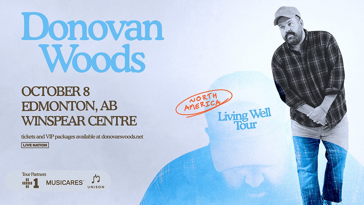 @DonovanWoods The Living Well Tour, presented by @LiveNation, hits the #WinspearCentre on October 8. Fall under the spell of his raw storytelling from his latest album. Grab your tickets now: winspearcentre.com/tickets/events…
#YEG #YEGDT #YEGEvents