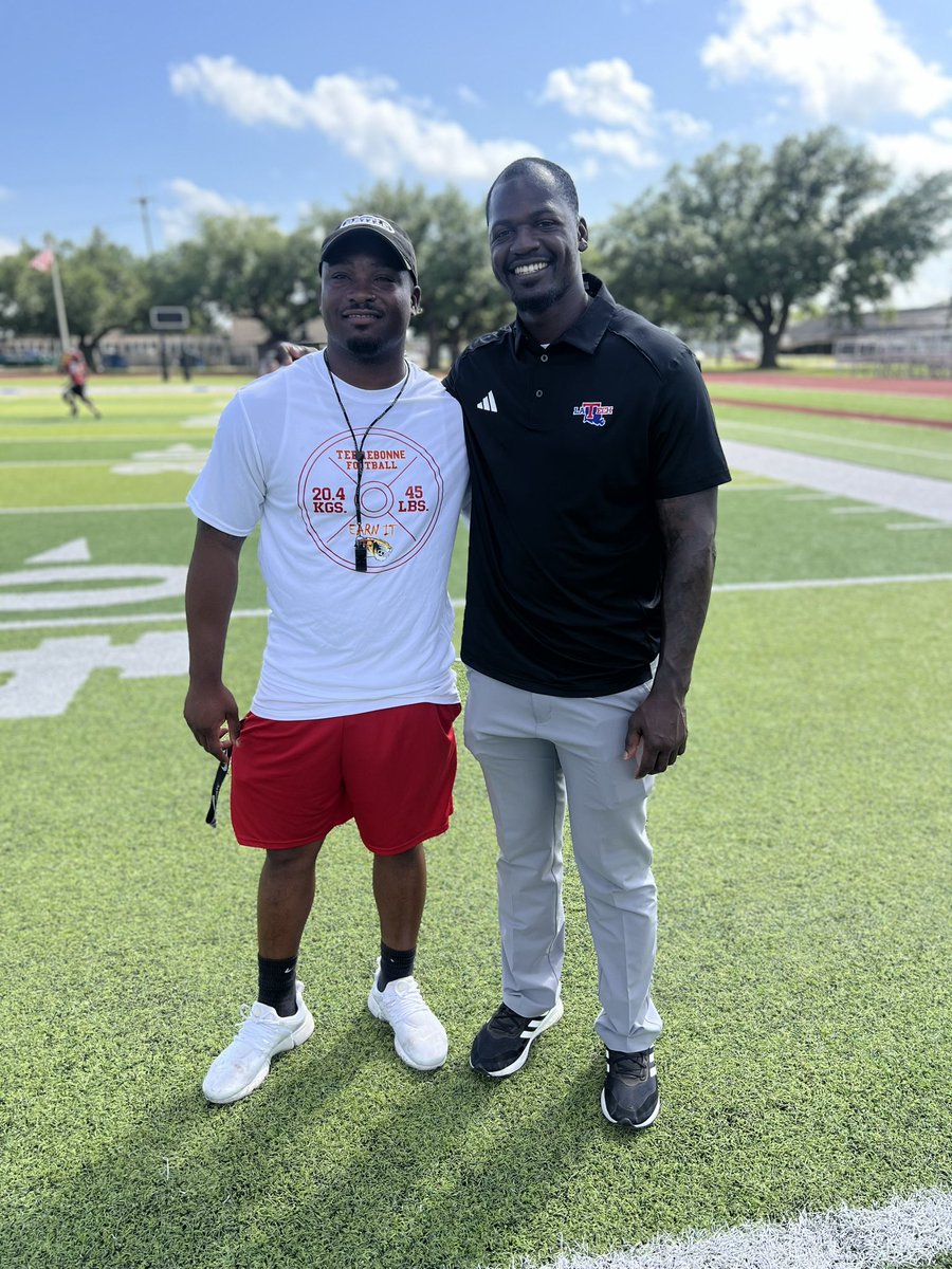 My guy <a href="/VealCoach/">Coach Teddy Veal</a> is another coach I have so much respect for. He will always come to see Terrebonne! Excited about what you’re doing bro! #terrebonneperfect #doorsareopen