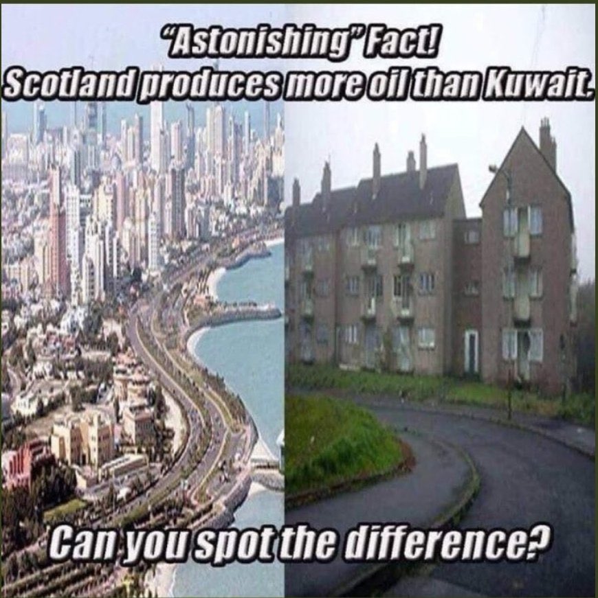 I grew up believing that as coming from a working class family you voted Labour - btw I was brought up in Easterhouse - just like the right of this pic - oblivious of the oil spewing out my country 🏴󠁧󠁢󠁳󠁣󠁴󠁿 - Labour lied to me - kept my country in poverty - I for one will never forget!