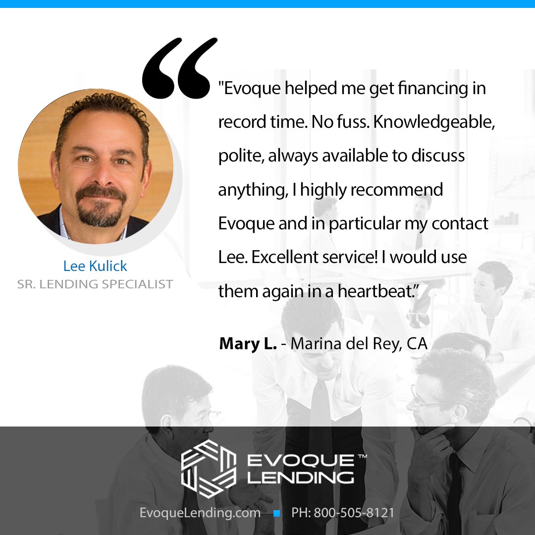 We can help you make it happen too, and get you an answer in as little as 24 hours. Take a look: bit.ly/EvoqueGet-Your…

#buyingahome #hardmoney #realestate #orangecounty #californiarealtor #mortgage #realtor #businessloan #OpenHouse #realestateagent #loanofficer