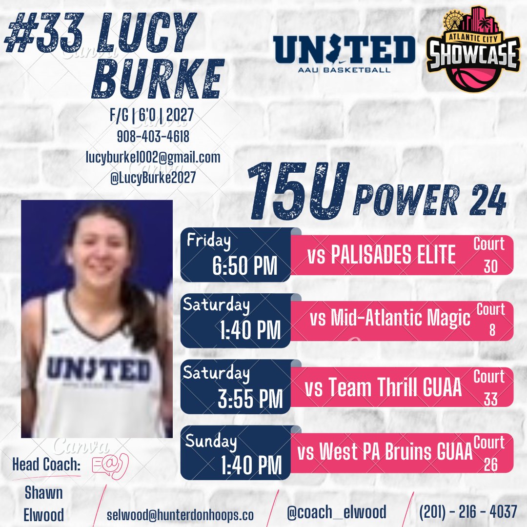 Lucy Burke (@lucyburke2027) on Twitter photo Can't wait to be back in action this weekend with my <a href="/unitedNJaau/">United NJ AAU</a> 15U P24 team!
<a href="/coach_elwood/">Shawn Elwood</a> <a href="/CoachMcKeonWHS/">Liz McKeon</a> <a href="/PrepGirlsHoops/">Prep Girls Hoops 🏀</a> <a href="/NJLadiesHoops/">NJ Ladies Hoops</a> <a href="/SelectEventsBB/">Select Events Basketball</a> Can't wait to be back in action this weekend with my <a href="/unitedNJaau/">United NJ AAU</a> 15U P24 team!
<a href="/coach_elwood/">Shawn Elwood</a> <a href="/CoachMcKeonWHS/">Liz McKeon</a> <a href="/PrepGirlsHoops/">Prep Girls Hoops 🏀</a> <a href="/NJLadiesHoops/">NJ Ladies Hoops</a> <a href="/SelectEventsBB/">Select Events Basketball</a>