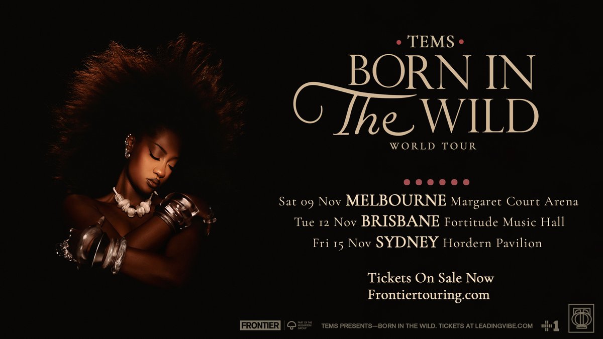 ON SALE NOW ✨ Get your @temsbaby tickets to join us at the Born In The Wild Tour → 🎫 frontiertouring.com/tems