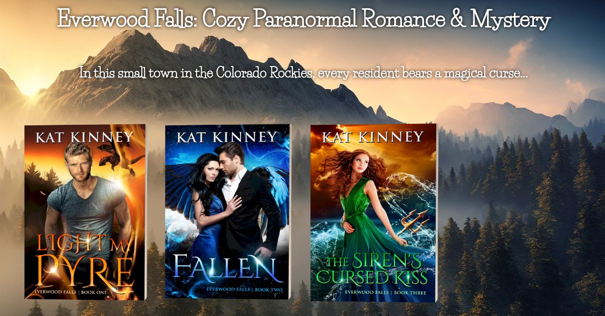 Love cozy fantasy romance-mysteries? 🥰

Everwood Falls is set in a small town in the Colorado Rockies where every resident bears a magical curse. Each book can be read as a standalone. Available in #kindleunlimited ! 

#cozyfantasy #paranormalromance #cozymystery #booktwt