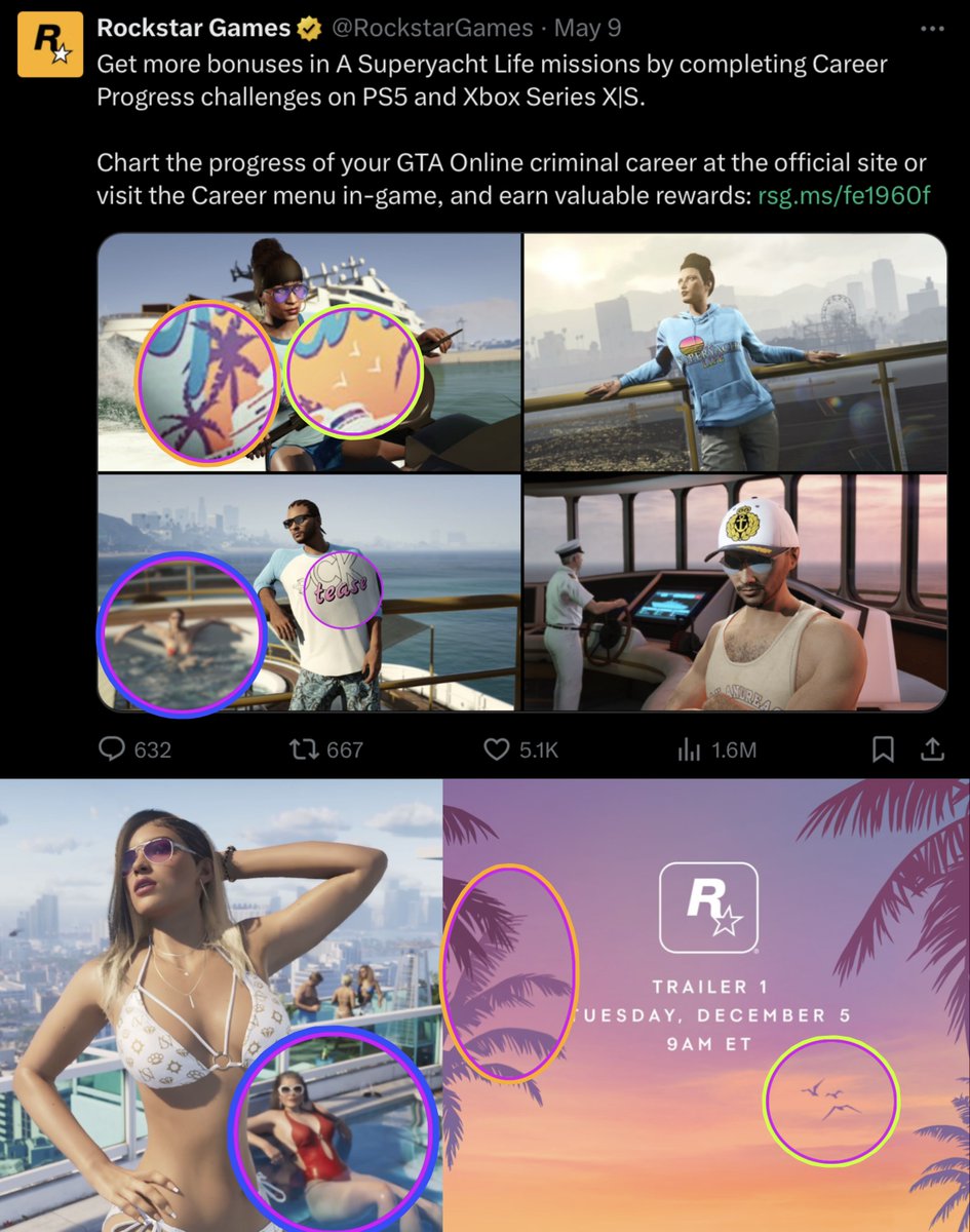 GTAVI_Countdown's tweet image. Update: Rockstar still has 2 days to reveal new GTA 6 info before Take-Two’s call, and tomorrow (Wednesday) is highly likely, as Trailer 1 announcement was made on 8th November, which was a Wednesday.

They also recently posted 4 pictures at once (which is unusual) with multiple…