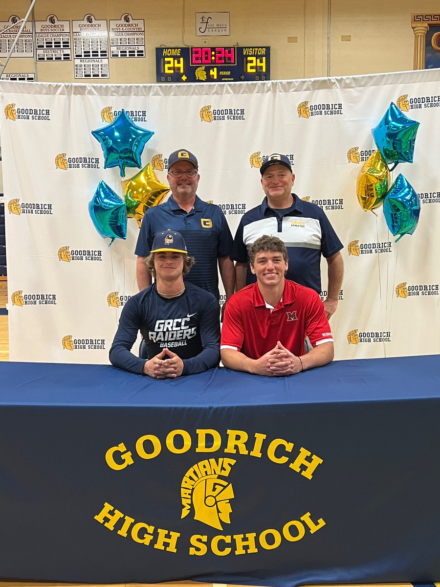 Thank you Coach Foreback for coming back home and celebrating our two seniors on signing day.   Great spending some time with the old ball coach!