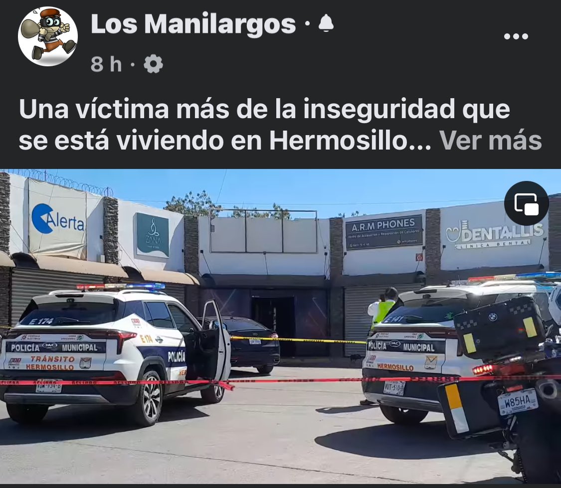 Esta mañana hubo un homicidio doloso y en estos momentos parece que hay otro en ARIZONA Y San Pedro, seguiremos informando @Amicsonora #Hermosillo
