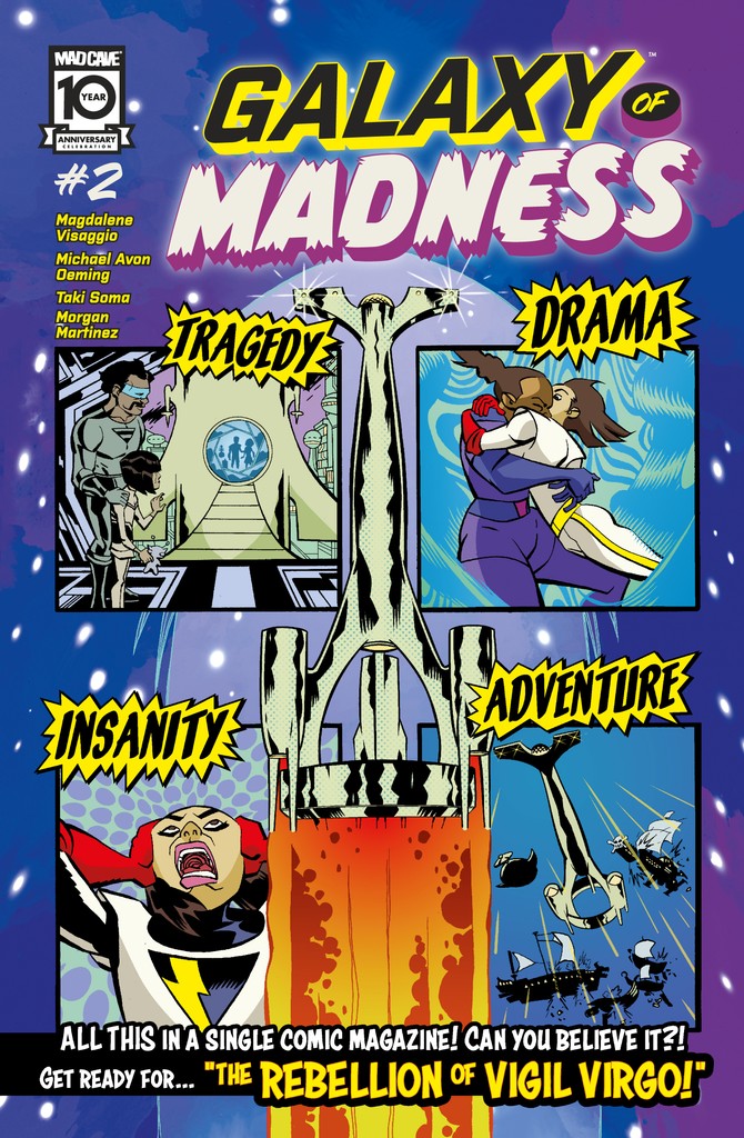 #GalaxyofMadness from @MadCaveStudios by me @MagsVisaggs @Takisoma promises to take readers on an unforgettable journey through the depths of space and the complexities of the human psyche. #comics #scifi Read more and Pre order now- madcavestudios.com/product-catego… #comics
